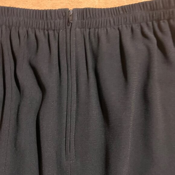 Women Size 8 Solid Black Office Dress Pencil Elastic Back Zip Skirt‎ (W) - Picture 5 of 6